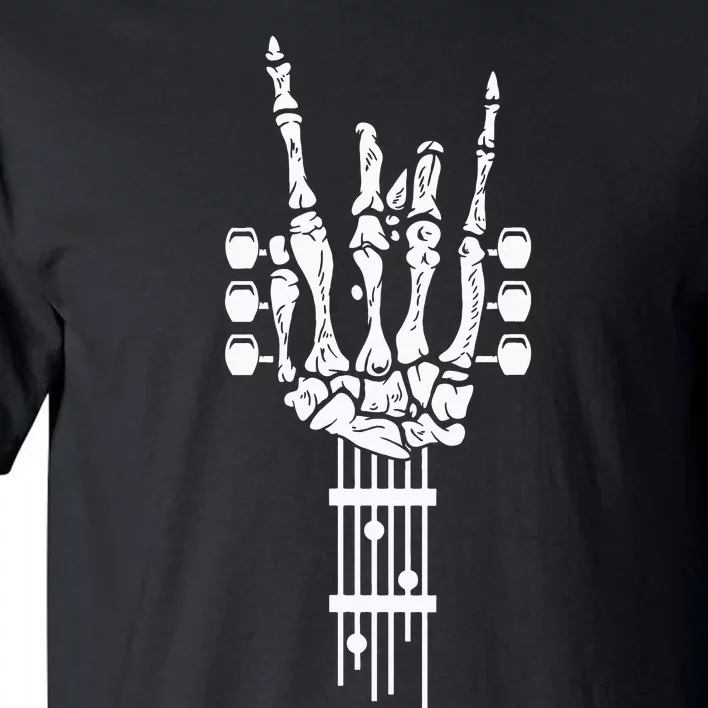 Rock & Roll Skeleton Guitar Music Lover Gift Tall T-Shirt