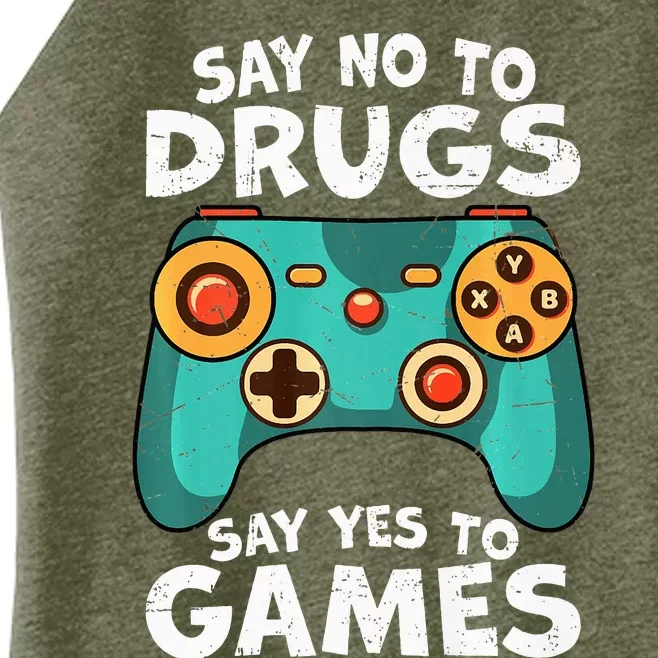 Red Ribbon Squad Week Say No to Drugs Say Yes to Video Games Women’s Perfect Tri Rocker Tank