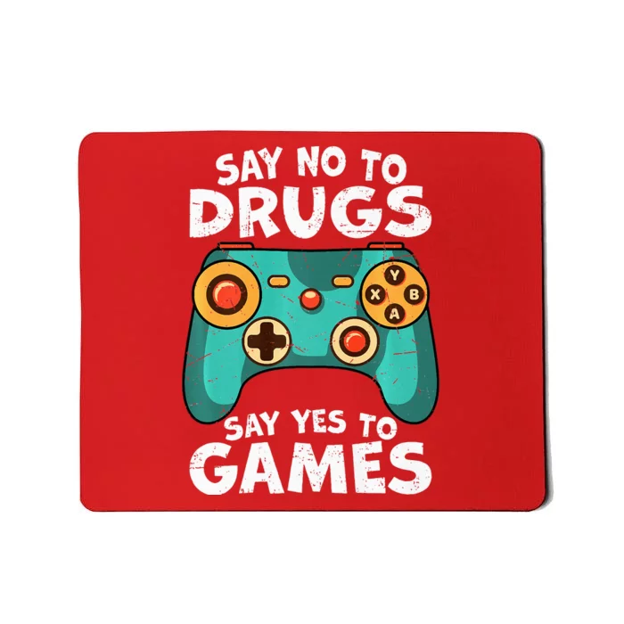 Red Ribbon Squad Week Say No to Drugs Say Yes to Video Games Mousepad