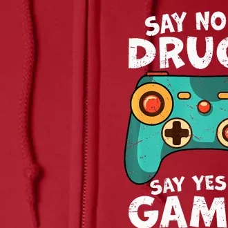 Red Ribbon Squad Week Say No to Drugs Say Yes to Video Games Full Zip Hoodie