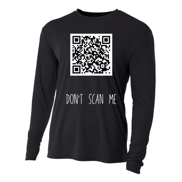 Rick Roll Small Qr Scan Code Funny Joke Cooling Performance Long Sleeve Crew