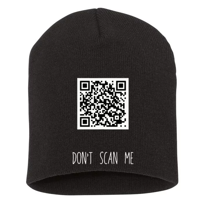 Rick Roll Small Qr Scan Code Funny Joke Short Acrylic Beanie