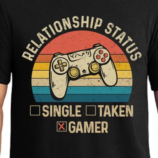 Retro Relationship Status Gamer Video Game Valentines Day Cool Gift Pajama Set