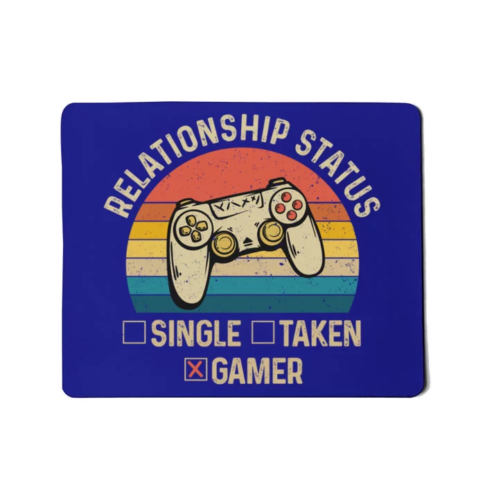 Retro Relationship Status Gamer Video Game Valentines Day Cool Gift Mousepad