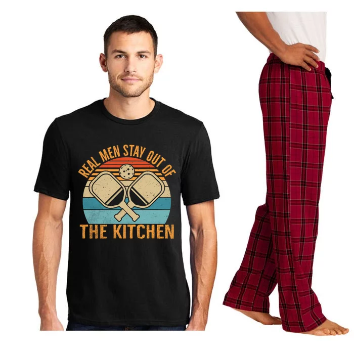 Retro Real Stay Out Of The Kitchen Funny Pickleball Gift Pajama Set