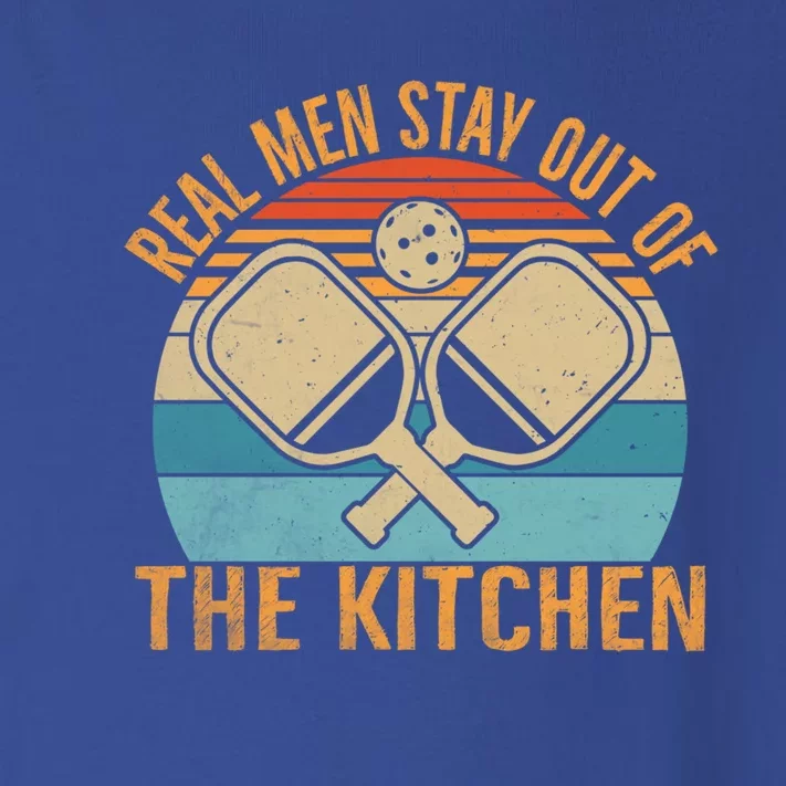 Retro Real Stay Out Of The Kitchen Funny Pickleball Gift Toddler Long Sleeve Shirt