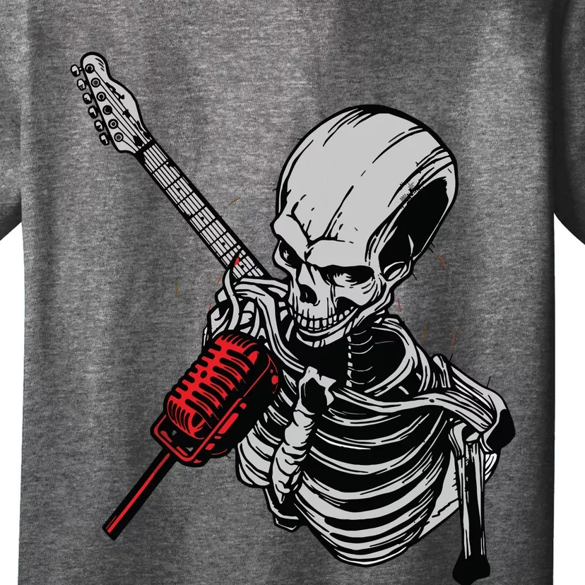 Rock Roll Skeleton Guitar Player Figurine Music Lover T-Shirt