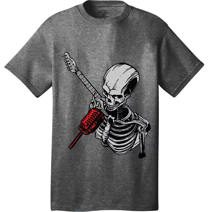 Rock Roll Skeleton Guitar Player Figurine Music Lover T-Shirt