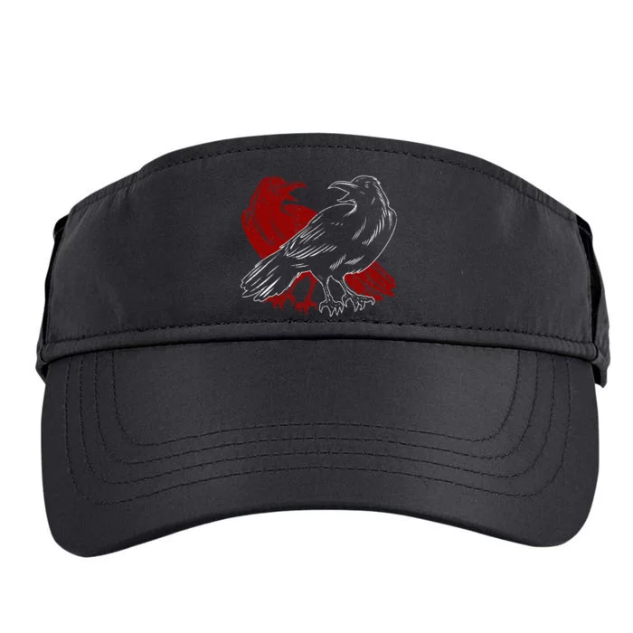 Red Raven Spooky Gothic Animal Forest Bird Black Crow Adult Drive Performance Visor