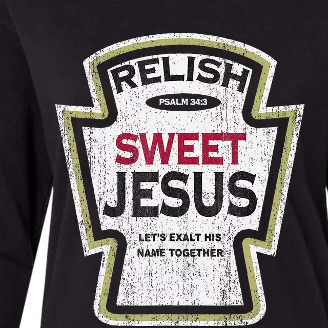 Retro Relish Sweet Jesus Womens Cotton Relaxed Long Sleeve T-Shirt