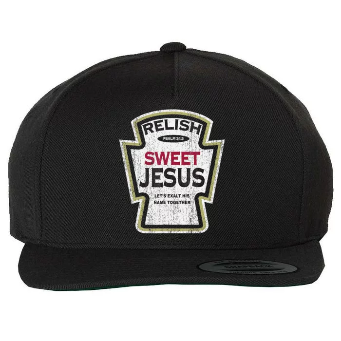 Retro Relish Sweet Jesus Wool Snapback Cap