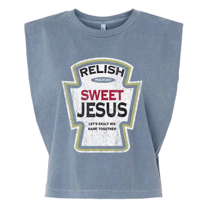 Retro Relish Sweet Jesus Garment-Dyed Women's Muscle Tee