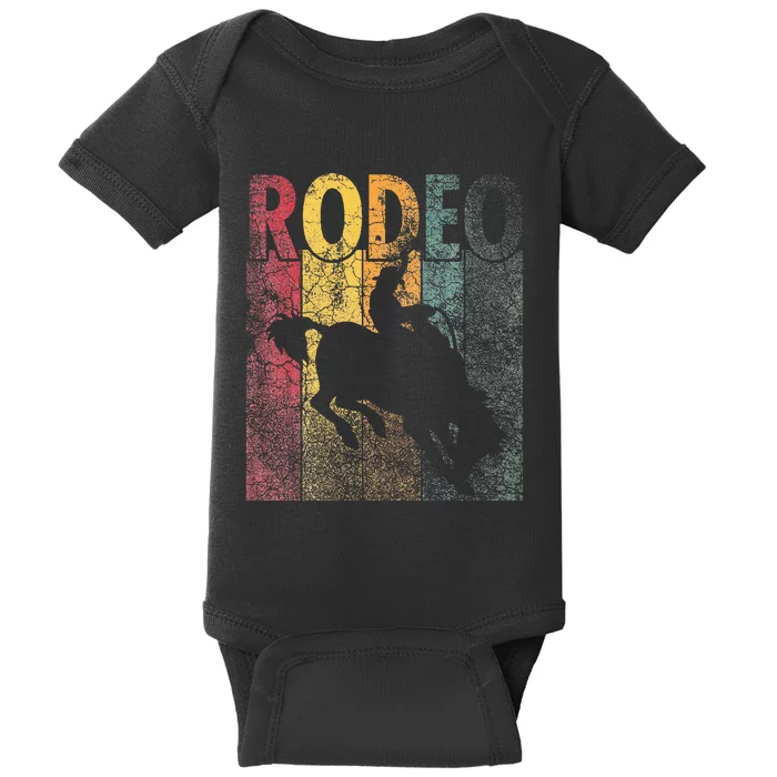 Rodeo Retro Style Cowboy Horse Riding Vintage Baby Bodysuit