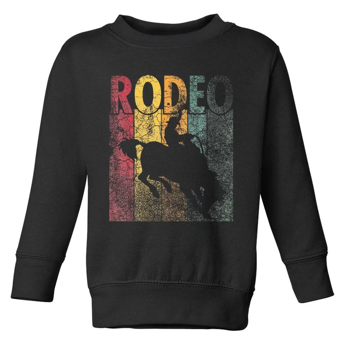 Rodeo Retro Style Cowboy Horse Riding Vintage Toddler Sweatshirt