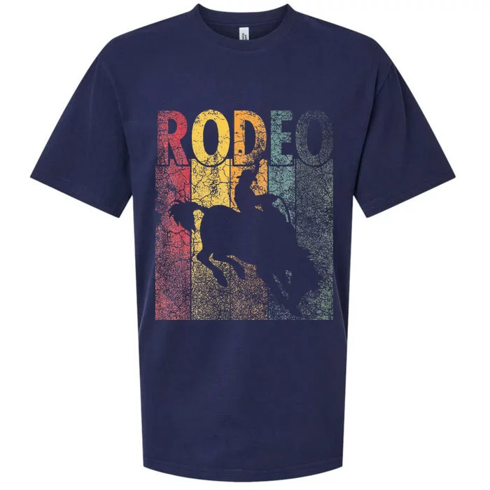 Rodeo Retro Style Cowboy Horse Riding Vintage Sueded Cloud Jersey T-Shirt