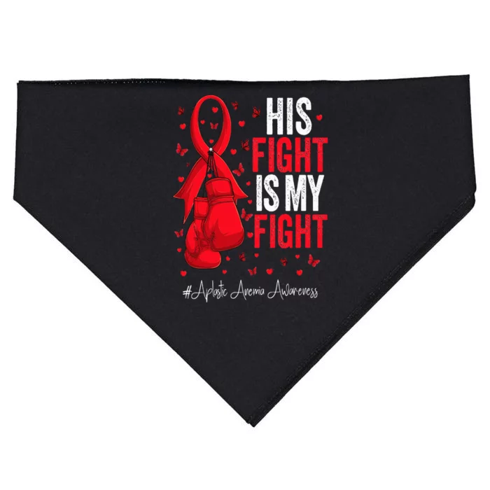 Red Ribbon Survivor Fighter Aplastic Anemia Awareness USA-Made Doggie Bandana