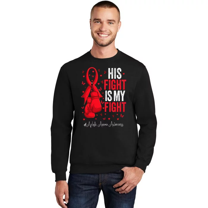 Red Ribbon Survivor Fighter Aplastic Anemia Awareness Sweatshirt