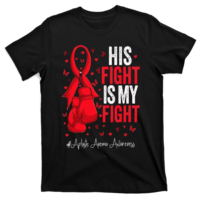 Red Ribbon Survivor Fighter Aplastic Anemia Awareness T-Shirt