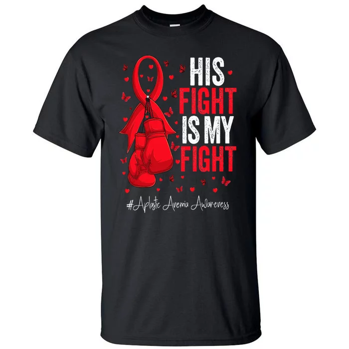 Red Ribbon Survivor Fighter Aplastic Anemia Awareness Tall T-Shirt