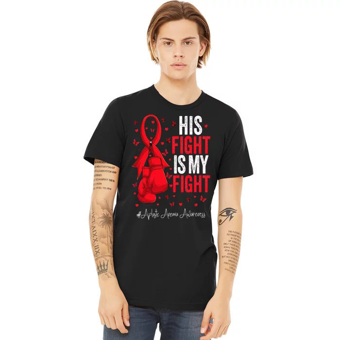 Red Ribbon Survivor Fighter Aplastic Anemia Awareness Premium T-Shirt