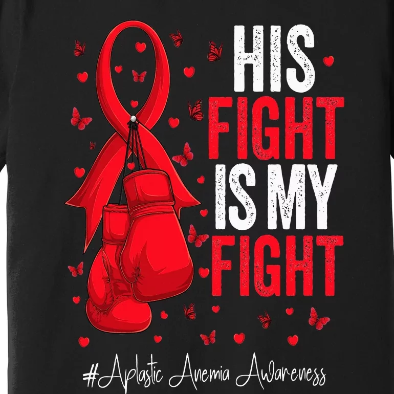 Red Ribbon Survivor Fighter Aplastic Anemia Awareness Premium T-Shirt