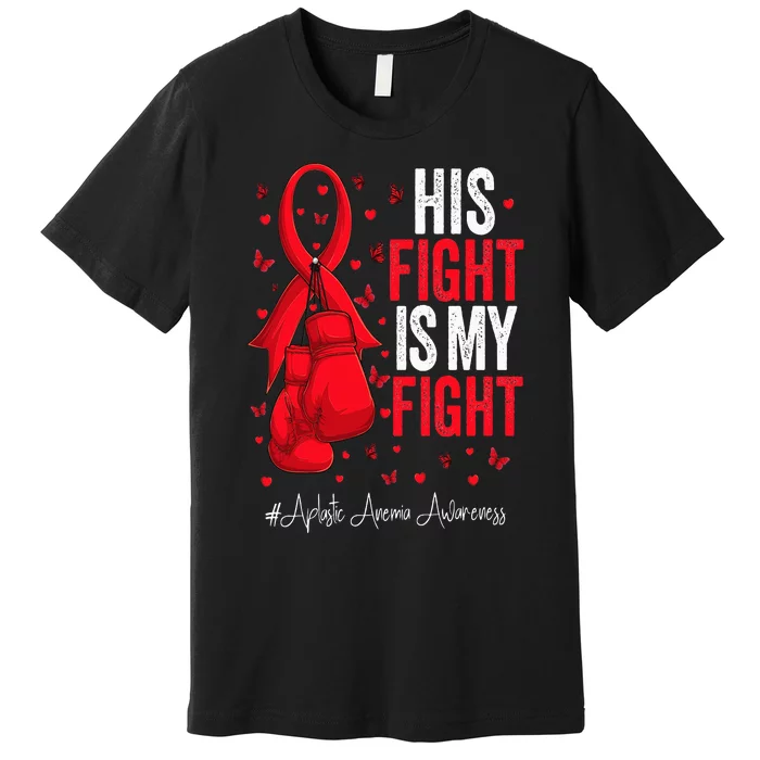 Red Ribbon Survivor Fighter Aplastic Anemia Awareness Premium T-Shirt