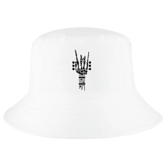 Rock & Roll Skeleton Design Guitar Music Lover Gift Cool Comfort Performance Bucket Hat