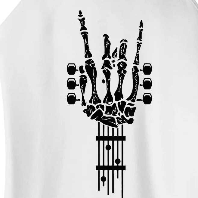 Rock & Roll Skeleton Design Guitar Music Lover Gift Women’s Perfect Tri Rocker Tank