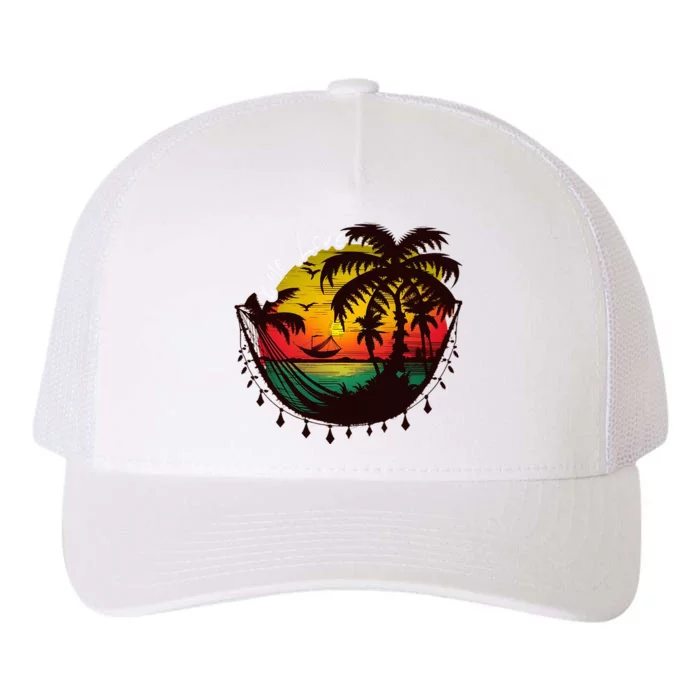 Rasta Reggae Sunset One Love Rastafari Jamaican Yupoong Adult 5-Panel Trucker Hat