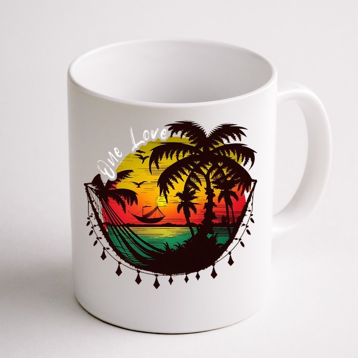 Rasta Reggae Sunset One Love Rastafari Jamaican Front & Back Coffee Mug