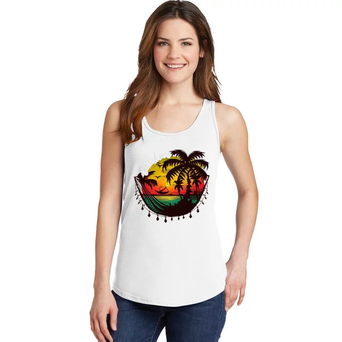 Rasta Reggae Sunset One Love Rastafari Jamaican Ladies Essential Tank