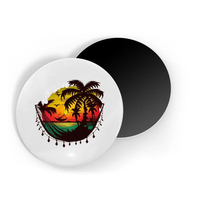 Rasta Reggae Sunset One Love Rastafari Jamaican Magnet