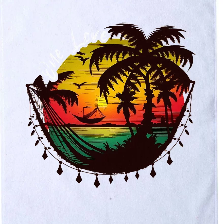 Rasta Reggae Sunset One Love Rastafari Jamaican Platinum Collection Golf Towel