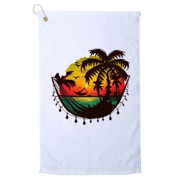 Rasta Reggae Sunset One Love Rastafari Jamaican Platinum Collection Golf Towel