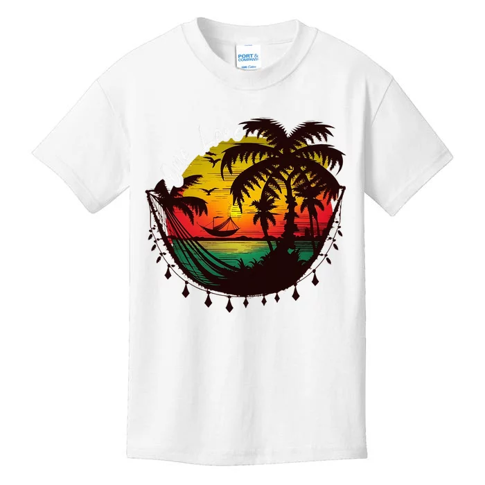 Rasta Reggae Sunset One Love Rastafari Jamaican Kids T-Shirt