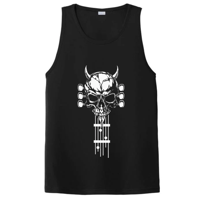 Rock & Roll Skull Skeleton Guitar Music Lover Performance Tank