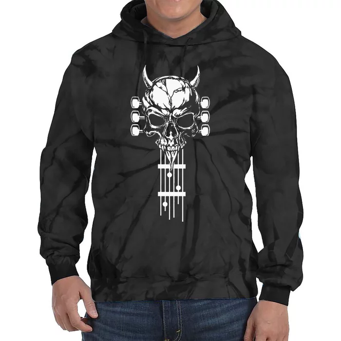 Rock & Roll Skull Skeleton Guitar Music Lover Tie Dye Hoodie