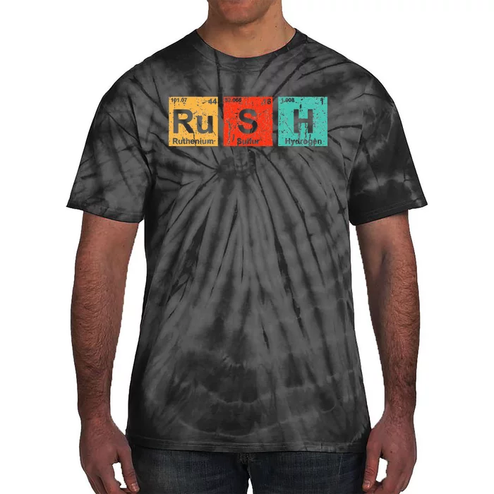 Rush (Ru S H) Periodic Table Elements Funny Tie-Dye T-Shirt