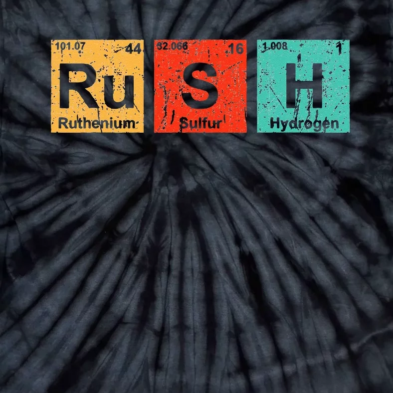 Rush (Ru S H) Periodic Table Elements Funny Tie-Dye T-Shirt