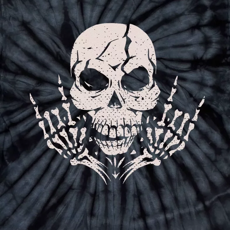 Rock & Roll Skull Skeleton Guitar Player For Music Lover Tie-Dye T-Shirt