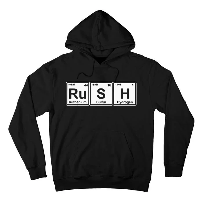 Rush (Ru S H) Periodic Table Elements Tall Hoodie