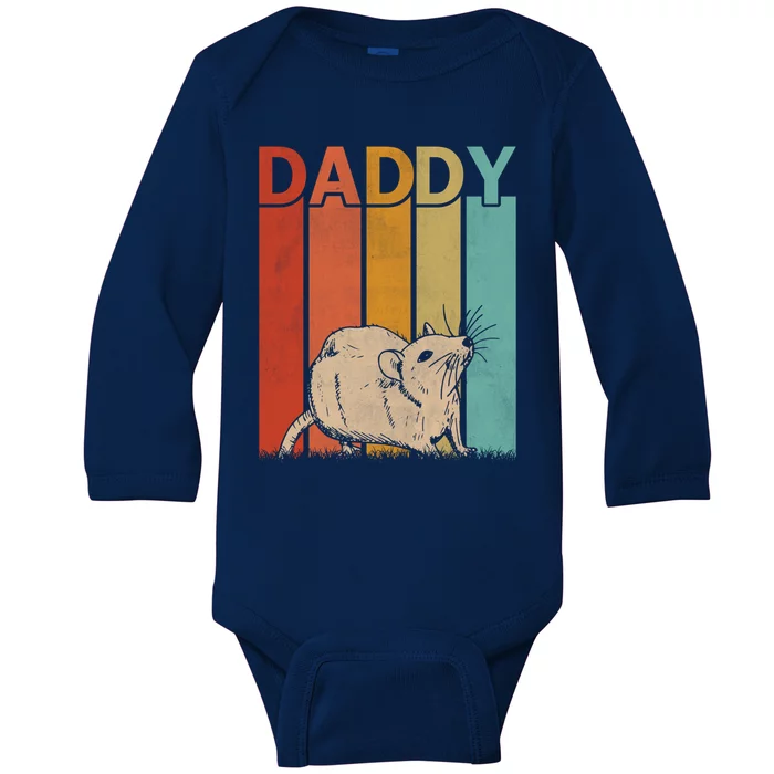 Rat Retro Style Vintage Daddy Graphic Father's Day Gift Baby Long Sleeve Bodysuit