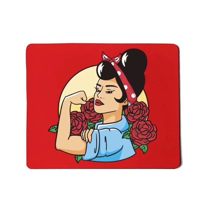 Rockabilly Rosie Strong Mousepad