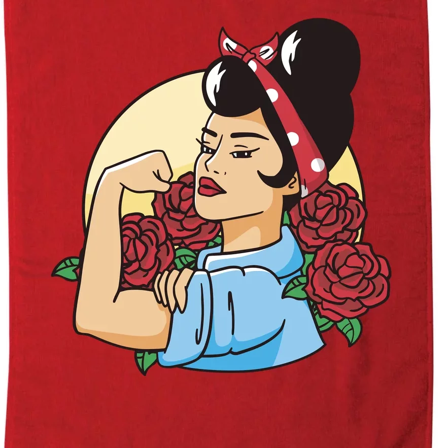 Rockabilly Rosie Strong Platinum Collection Golf Towel