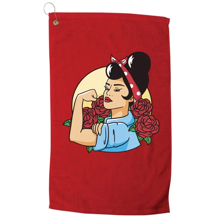 Rockabilly Rosie Strong Platinum Collection Golf Towel