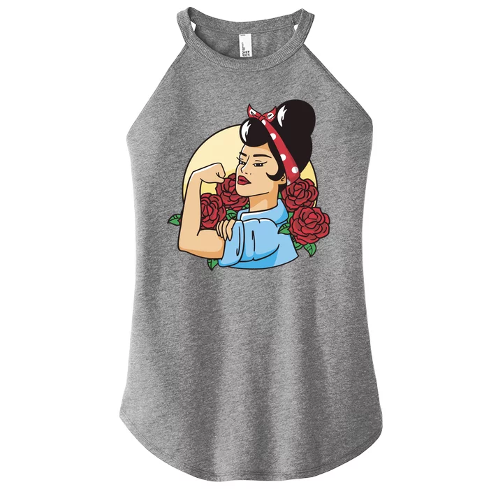 Rockabilly Rosie Strong Women’s Perfect Tri Rocker Tank