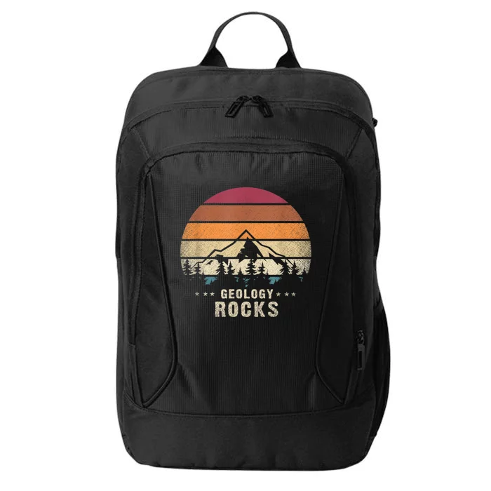 Retro Rock Science Paleontology Lover Geology City Backpack