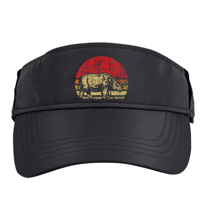 Retro Rhinoceros Safari Rhino Lover Endangered Adult Drive Performance Visor