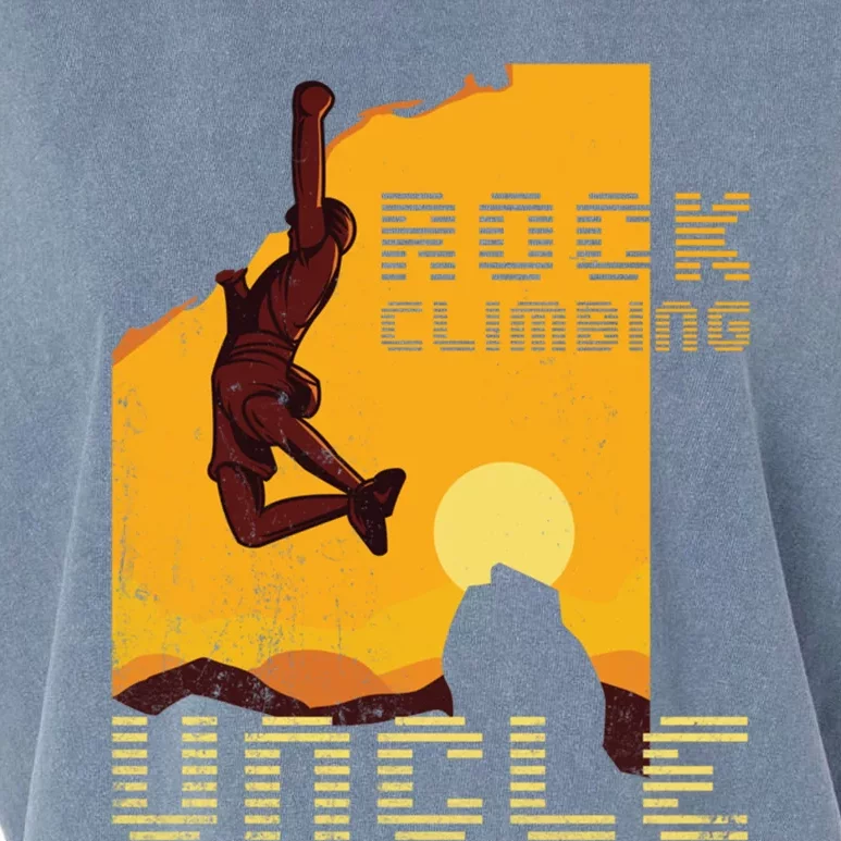 Retro Rockclimbing Sunset Rockclimbing Uncle Gift Garment-Dyed Women's Muscle Tee