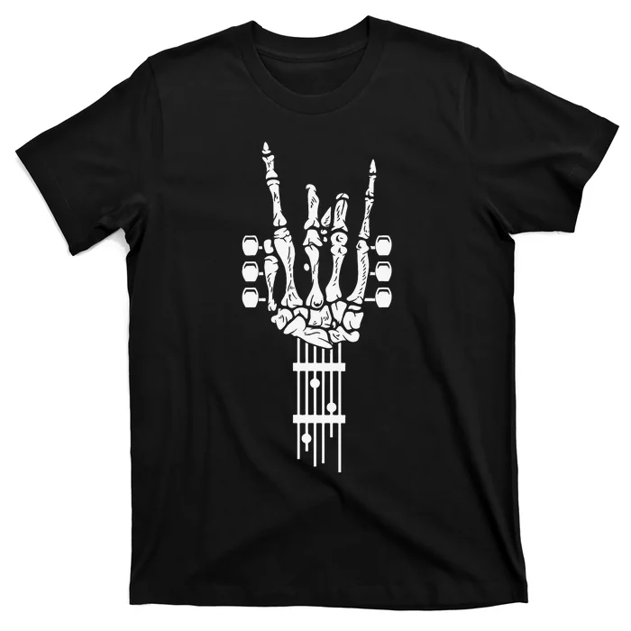 Rock & Roll Skeleton Bass Guitar Music Lover T-Shirt